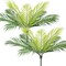 2 PCS Artificial Tropical Palm Leaves Plastic Shrubs Fern Leaves Fake Greenery Palm Plants with Stems Jungle Palm Tree Leaves for Home Garden Hawaiian Party Table Centerpieces Decor